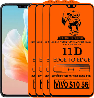CYOR Edge To Edge Tempered Glass for VIVO S10 5G(Pack of 4)