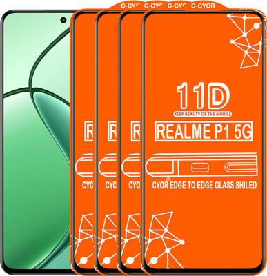 CYOR Edge To Edge Tempered Glass for REALME P1 5G(Pack of 4)