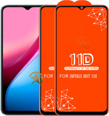 SEVEN7STAR Edge To Edge Tempered Glass for Infinix Hot 10i(Pack of 2)