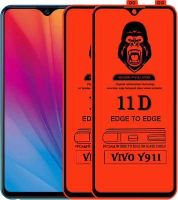 Laxdom Edge To Edge Tempered Glass for VIVO Y91I(Pack of 2)