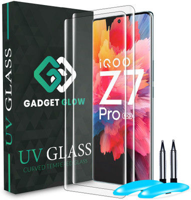 Gadget Glow Edge To Edge Tempered Glass for IQOO Z7 Pro 5G, IQOO Z7 Pro, Z7 Pro, UV Curved Screen Protector with Easy Installation Kit(Pack of 2)
