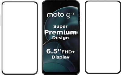 SPRITZEN Edge To Edge Tempered Glass for Motorola G14(Pack of 2)