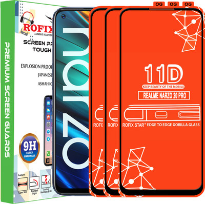 Rofix star Edge To Edge Tempered Glass for REALME NARZO 20 PRO(Pack of 3)