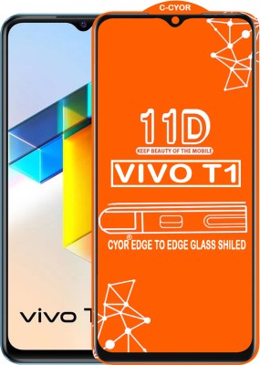 CYOR Edge To Edge Tempered Glass for VIVO T1(Pack of 1)