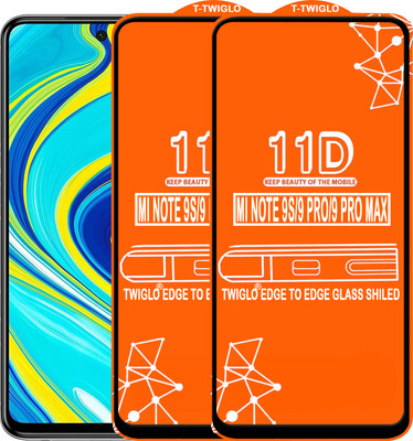 TWIGLO Edge To Edge Tempered Glass for REDMI NOTE 9S(Pack of 2)