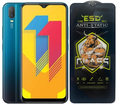 Resolute Edge To Edge Tempered Glass for Vivo Y11 2019, ESD Tempered Glass, ESD Screen Protector, Anti Static, Screen Protector(Pack of 1)