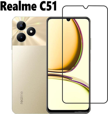 ASVALBUY Edge To Edge Tempered Glass for Realme C51(Pack of 1)