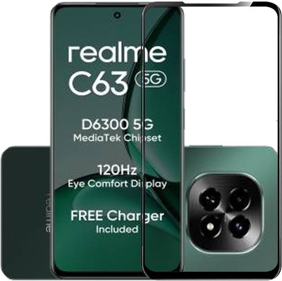 BRENZZ Edge To Edge Tempered Glass for realme C63 5G(Pack of 1)