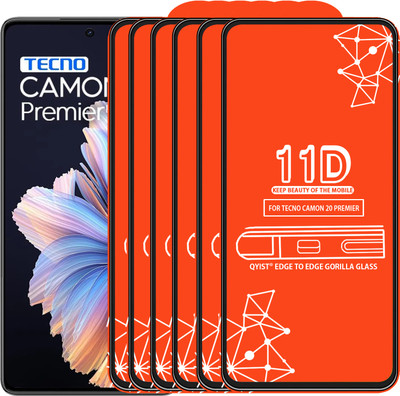 Qyist Edge To Edge Tempered Glass for TECNO CAMON 20 PREMIER(Pack of 6)