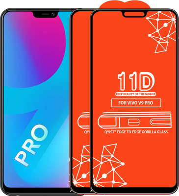Qyist Edge To Edge Tempered Glass for Vivo V9 Pro(Pack of 2)