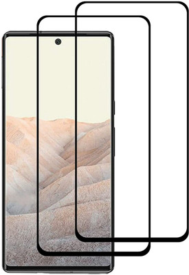 Maxboost Edge To Edge Tempered Glass for Google Pixel 6 (6.4 inch) Advanced Black Border Screen Protector(Pack of 2)