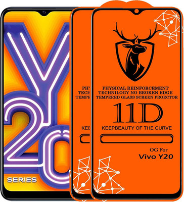 1DOLLAR Edge To Edge Tempered Glass for Vivo Y20-11D Glass(Packof 2)(Pack of 2)