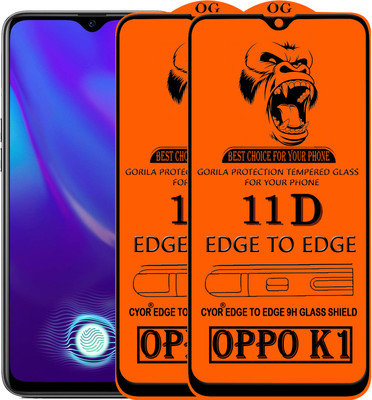 CYOR Edge To Edge Tempered Glass for OPPO K1(Pack of 2)
