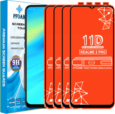 PFOAM Edge To Edge Tempered Glass for Realme 2 Pro(Pack of 4)