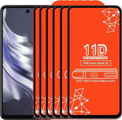 Qyist Edge To Edge Tempered Glass for Tecno Spark 20(Pack of 6)