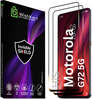 iWishKart Edge To Edge Tempered Glass for MOTOROLA G72, MOTOROLA Moto G72 5G Flexi Gorilla Glass(Pack of 2)