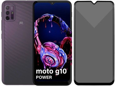 Obstinate Edge To Edge Tempered Glass for Motorola Moto G10 Power, DelhiGear Glass, Privacy Screen Protector, Privacy Tempered Glass, Screen Guard, Mobile Glass(Pack of 1)