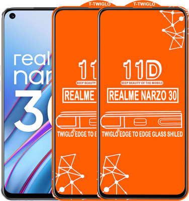 TWIGLO Edge To Edge Tempered Glass for REALME NARZO 30(Pack of 2)