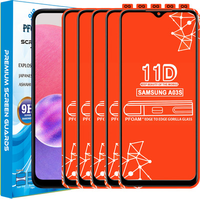 PFOAM Edge To Edge Tempered Glass for SAMSUNG GALAXY A03S(Pack of 5)