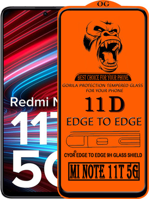 CYOR Edge To Edge Tempered Glass for REDMI NOTE 11T 5G(Pack of 1)