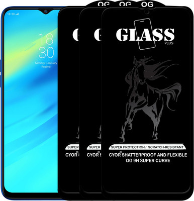 CYOR Edge To Edge Tempered Glass for Realme 2(Pack of 3)