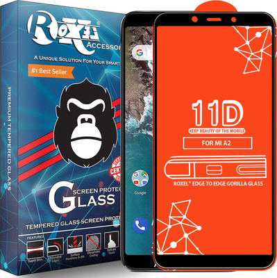 Roxel Edge To Edge Tempered Glass for Mi A2(Pack of 1)