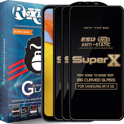 Roxel Edge To Edge Tempered Glass for SAMSUNG M14 5G(Pack of 3)