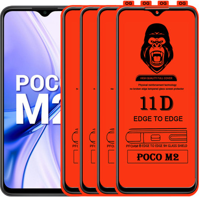 Rofix star Edge To Edge Tempered Glass for REDMI POCO M2(Pack of 4)