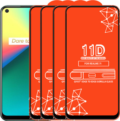 Qyist Edge To Edge Tempered Glass for Realme 7I(Pack of 4)