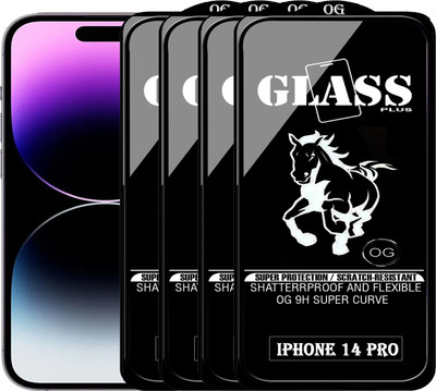 PFOAM Edge To Edge Tempered Glass for APPLE IPHONE 14 PRO(Pack of 4)