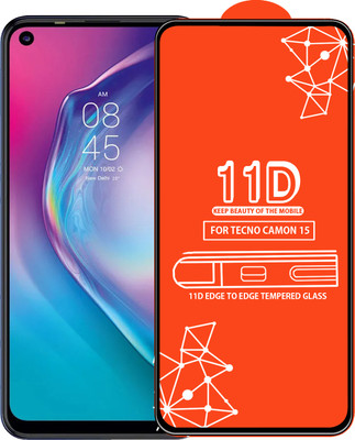 Roxel Edge To Edge Tempered Glass for Tecno Camon 15(Pack of 1)