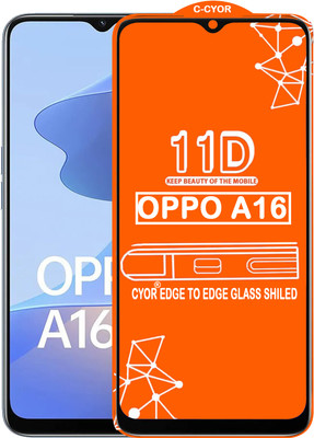 CYOR Edge To Edge Tempered Glass for OPPO A16(Pack of 1)