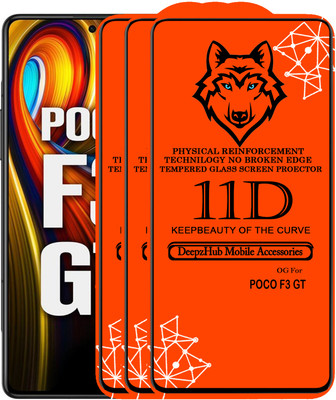 DeepzHub Edge To Edge Tempered Glass for POCO F3 GT(Pack of 3)