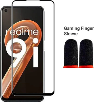 JAI CHARAN Edge To Edge Tempered Glass for Realme 9i(Pack of 2)