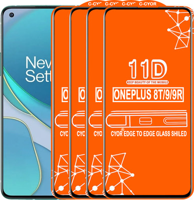 CYOR Edge To Edge Tempered Glass for ONEPLUS 8T(Pack of 4)