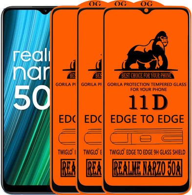 CYOR Edge To Edge Tempered Glass for REALME NARZO 50A(Pack of 3)