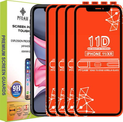 PFOAM Edge To Edge Tempered Glass for Apple iPhone XR(Pack of 4)