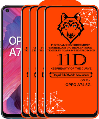 DeepzHub Edge To Edge Tempered Glass for OPPO A74 5G(Pack of 4)