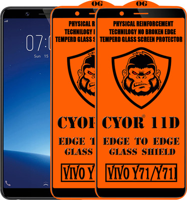 CYOR Edge To Edge Tempered Glass for VIVO Y71I(Pack of 2)
