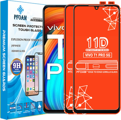 PFOAM Edge To Edge Tempered Glass for VIVO T1 PRO 5G(Pack of 2)