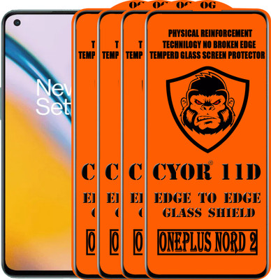 CYOR Edge To Edge Tempered Glass for ONEPLUS NORD 2(Pack of 4)