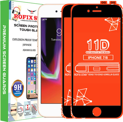 Rofix star Edge To Edge Tempered Glass for Apple iPhone 7(Pack of 2)