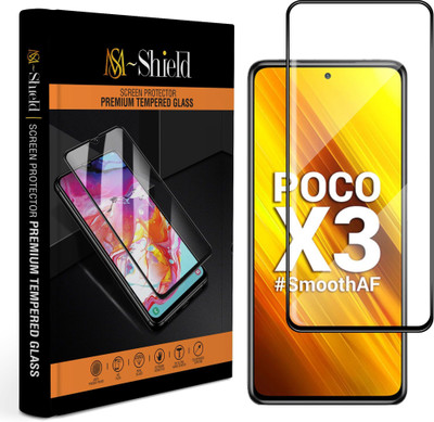 MS-Shield Edge To Edge Tempered Glass for POCO X3(Pack of 1)