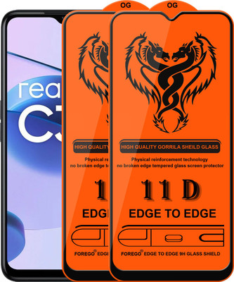 HQ Protection Edge To Edge Tempered Glass for Realme C35(Pack of 2)
