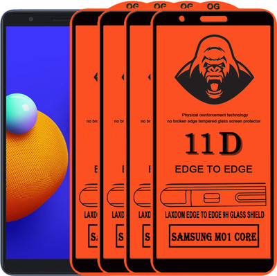 Laxdom Edge To Edge Tempered Glass for SAMSUNG GALAXY M01 CORE(Pack of 4)