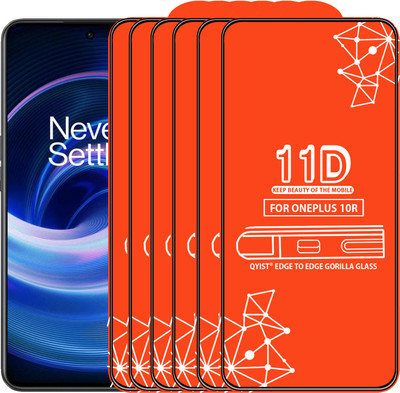 Qyist Edge To Edge Tempered Glass for Oneplus 10R(Pack of 6)
