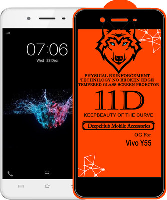 DeepzHub Edge To Edge Tempered Glass for VIVO Y55(Pack of 1)