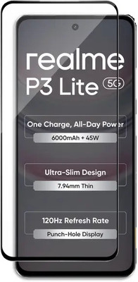 GDBUY Edge To Edge Tempered Glass for realme P3 Lite 5G(Pack of 1)