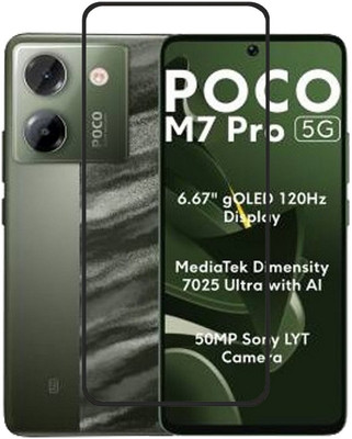 AKSHUD Edge To Edge Tempered Glass for POCO M7 Pro 5G(Pack of 1)