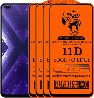 CYOR Edge To Edge Tempered Glass for REALME X3 SUPERZOOM(Pack of 4)